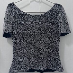 Elegant Black and White Women's Top